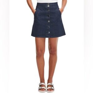 Kate Spade button front denim mini skirt